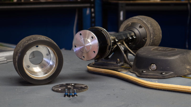 E Surfboard deconstructed hub motors