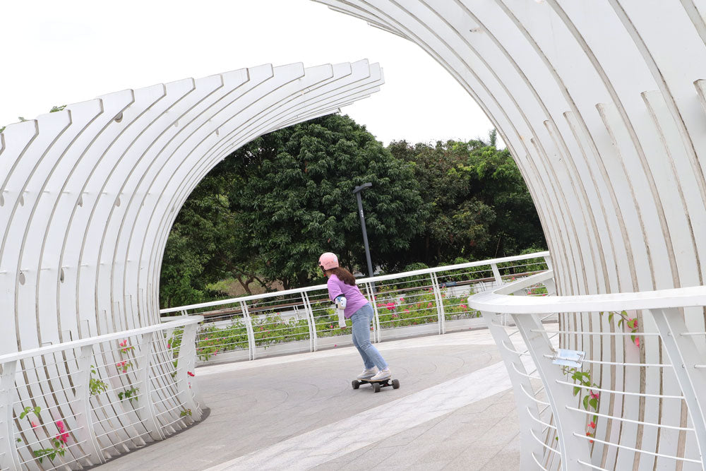 enjoy electric skateboarding