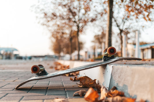 Electric Skateboard in Autumn