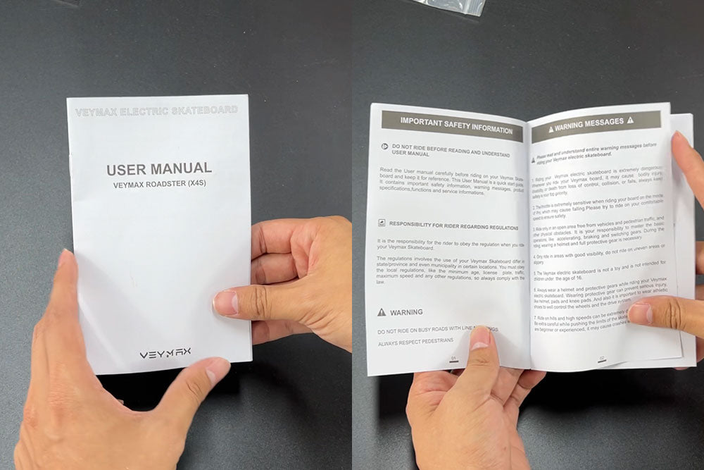 user manual of veymax roadster x4