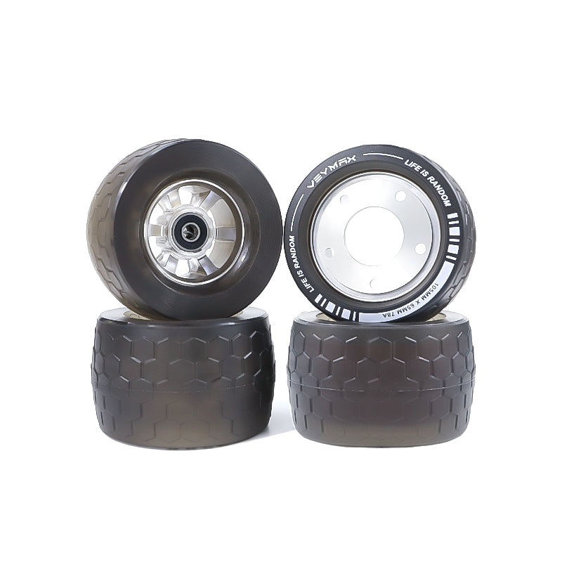 Veymax Black Jelly 105mm Wheels Urban Sleeves Set